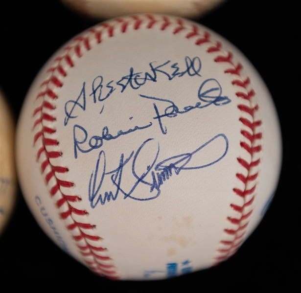 Lot of (4) Multi-Signed Baseballs w. Many HOF Players (JSA Auction Letter)