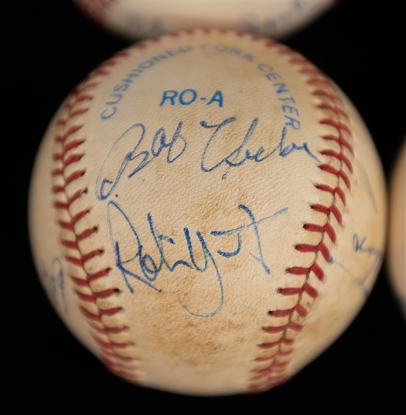 Lot of (4) Multi-Signed Baseballs w. Many HOF Players (JSA Auction Letter)