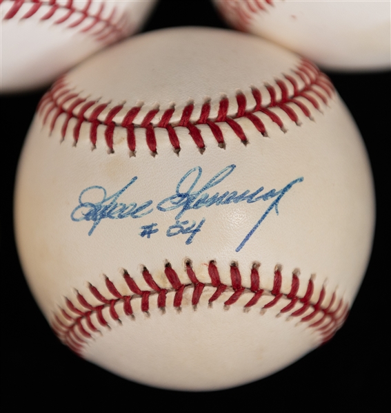 Lot of (5) Hall of Famer Single Signed Baseballs w. Gossage/Fingers/Hunter/Perez/Morgan (JSA Auction Letter)