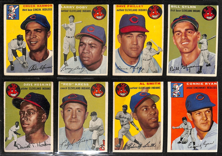 1954 Topps Near Complete Baseball Card Set (Over 240 Cards) w. Snider, Ford, Martin, Mathews, Spahn, Irvin, +