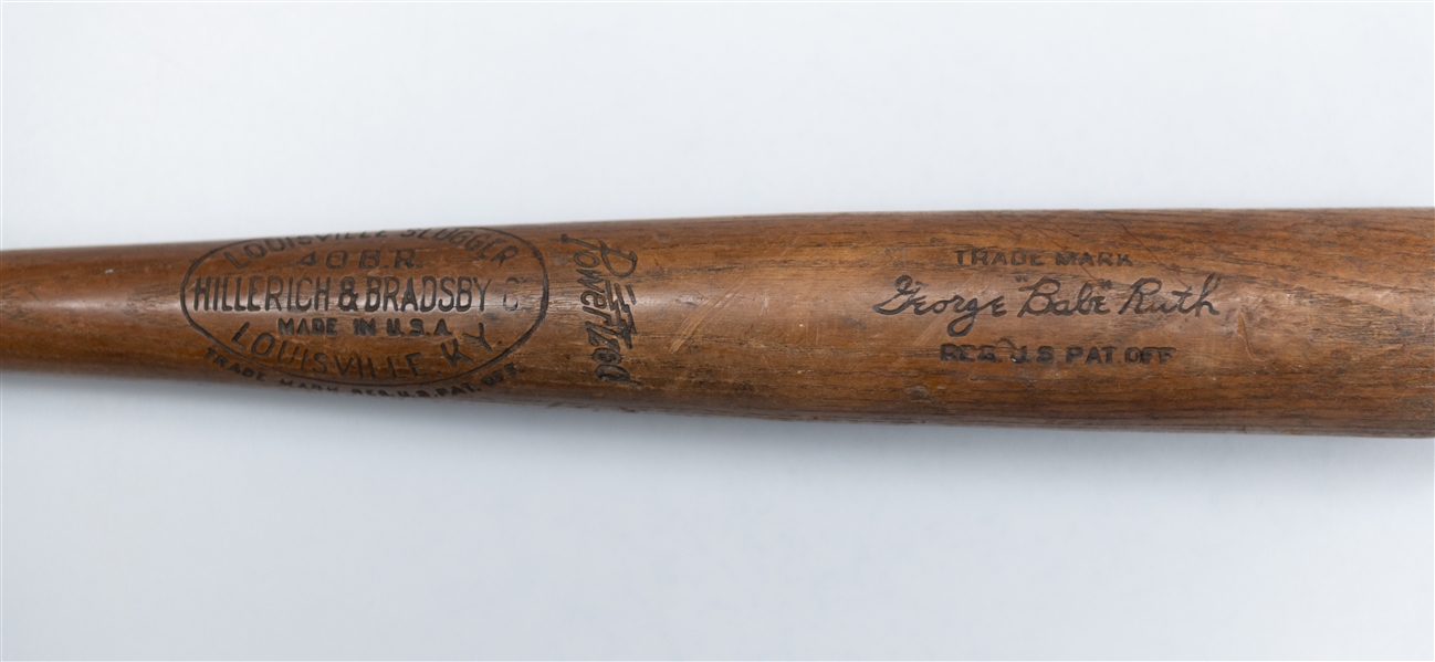 1932-1933 Babe Ruth Hillerich & Bradsby 34 Store Model Baseball Bat (PSA/DNA Letter of Authenticity) - Split/Repaired Handle