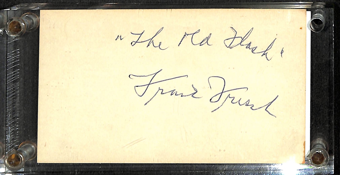 (2) HOFer Signed Index Cards - Frankie Frisch (JSA COA) & George Sisler (PSA/DNA Slabbed)