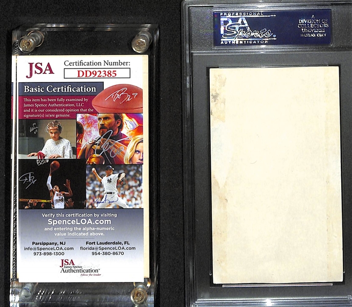 (2) HOFer Signed Index Cards - Frankie Frisch (JSA COA) & George Sisler (PSA/DNA Slabbed)