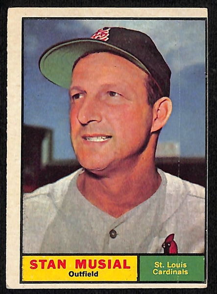 Lot of (60+) 1961 Topps Baseball Cards w. Stan Musial