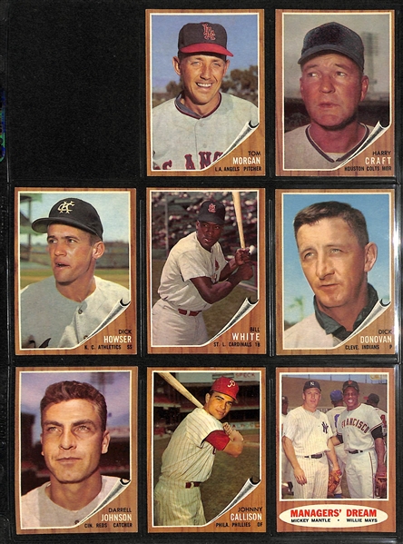 Lot of (400+) 1962 Topps Baseball Cards w. Managers Dream Card Mantle/Mays #18