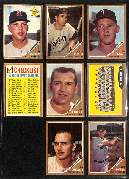 Lot of (400+) 1962 Topps Baseball Cards w. Managers Dream Card Mantle/Mays #18