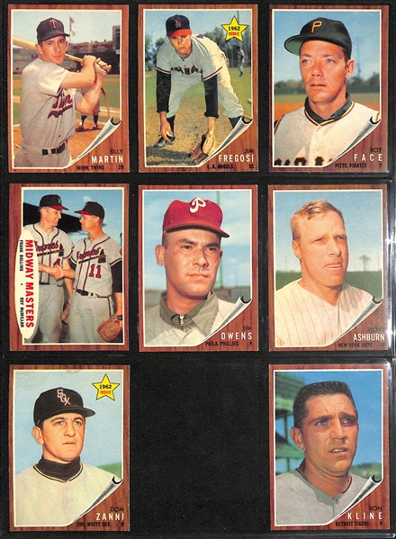 Lot of (400+) 1962 Topps Baseball Cards w. Managers Dream Card Mantle/Mays #18