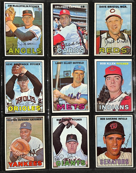 Lot of (400+) 1967 Topps Baseball Cards w. Jim Bunning & Tommy John High Number Cards