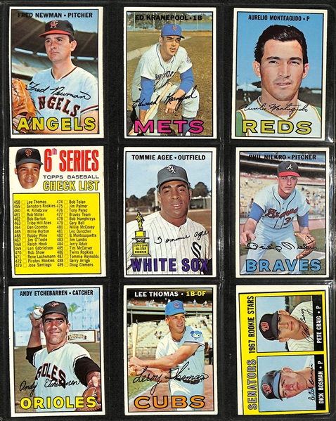 Lot of (400+) 1967 Topps Baseball Cards w. Jim Bunning & Tommy John High Number Cards