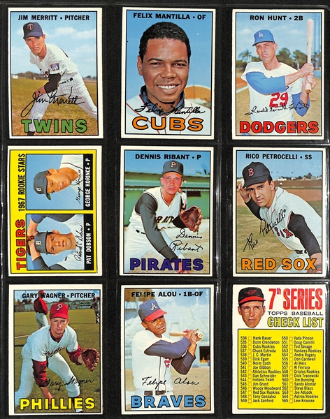 Lot of (400+) 1967 Topps Baseball Cards w. Jim Bunning & Tommy John High Number Cards