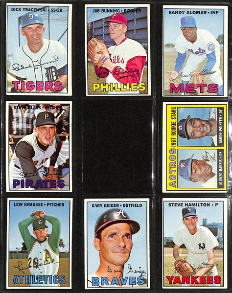 Lot of (400+) 1967 Topps Baseball Cards w. Jim Bunning & Tommy John High Number Cards