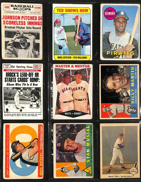 Lot of Approx (200) 1930s-1980s Baseball Cards w. 1934 Goudey Floyd Vaughn