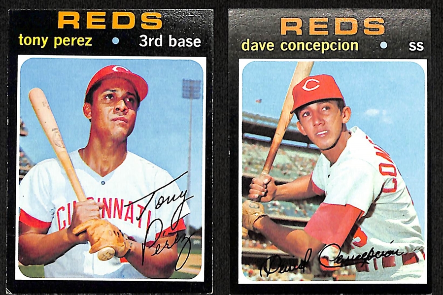 Lot of Approx (500) 1971 Topps Baseball Cards w. Tony Perez & Dave Concepcion RC