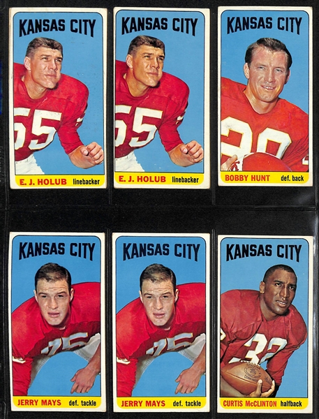 Lot of (150+) Assorted 1965 Topps Football Cards w. Ron Mix