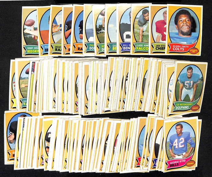 Lot of (200+) Assorted 1970 Topps Football Cards w. Bubba Smith Rookie