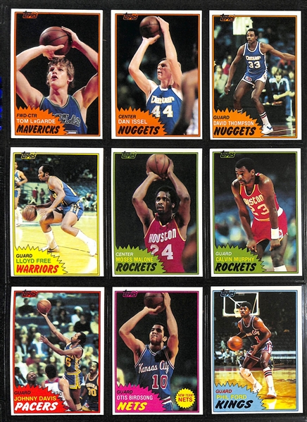 Lot of (3) Topps Basketball Sets - 1978/79 Complete, 1979/80 Complete, & 1981/82 Near Complete