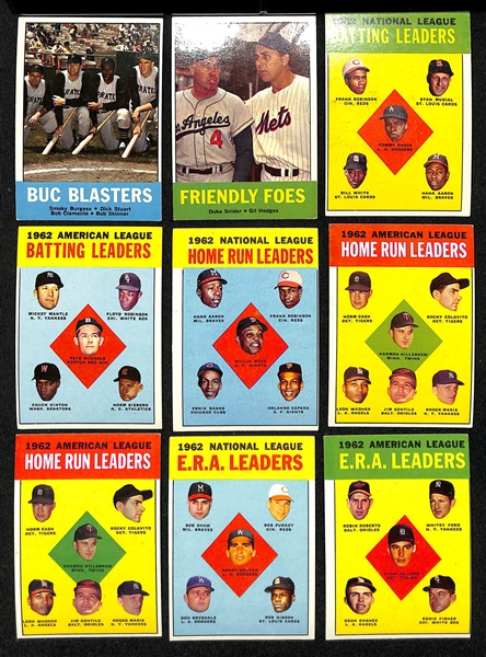  Lot of (300+) 1963-1969 Topps Baseball Cards w. 1963 Buc Blasters (Clemente #18)