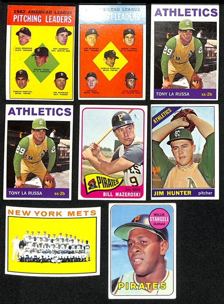  Lot of (300+) 1963-1969 Topps Baseball Cards w. 1963 Buc Blasters (Clemente #18)