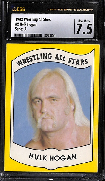 1982 Wrestling All Stars Hulk Hogan Series A Graded CSG 7.5