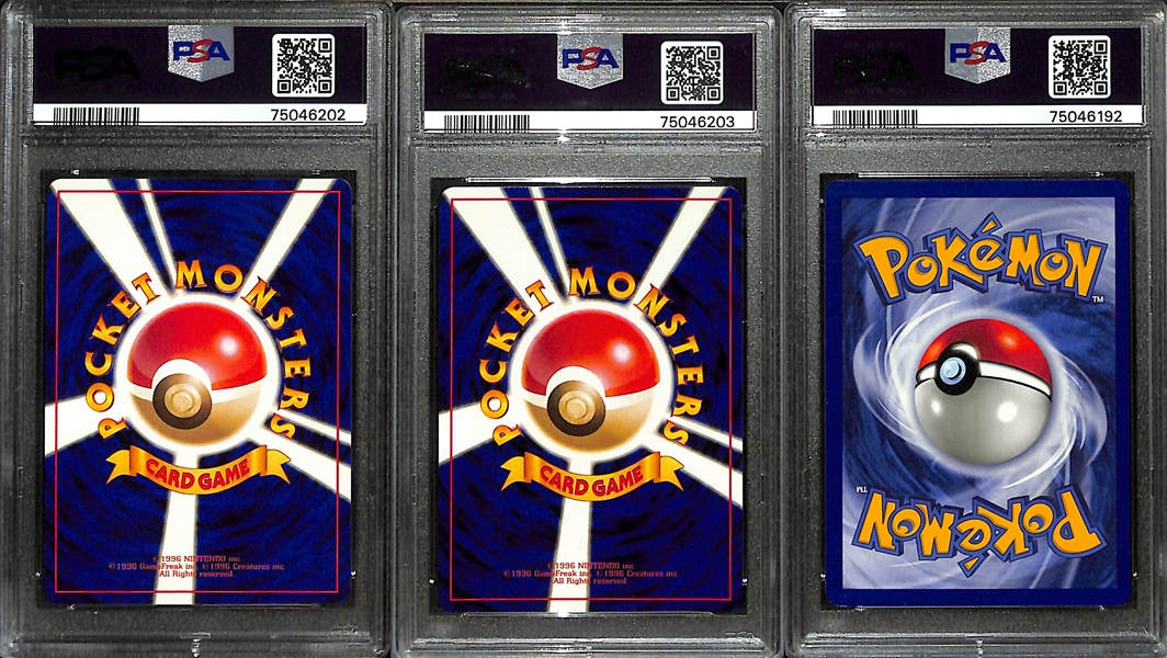 Lot of (3) PSA Graded 1990s Pokemon Cards inc. 1997 Japanese Dark Gyarados Holo (PSA 10),1997 Japanese Dark Magneton Holo (PSA 9), 1999 Base Set Magneton Holo (PSA 8) 