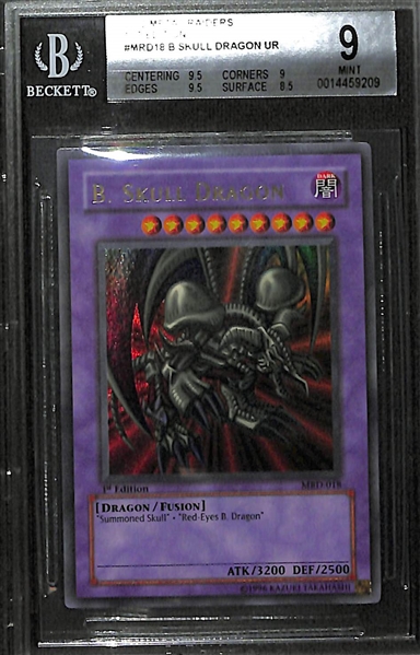 2002 Yu-Gi-Oh! Metal Raiders 1st Edition Skull Dragon Ultra Rare BGS Graded 9