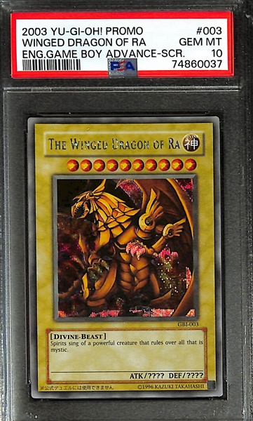 2003 Yu-Gi-Oh Game Boy Advanced Promo Winged Dragon of Ra Graded PSA 10