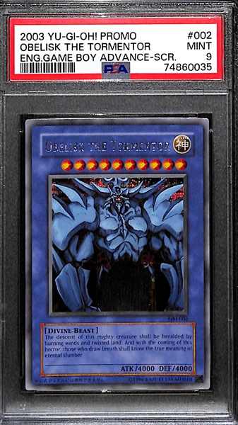 2003 YU-GI-OH! Game Boy Advanced Promo Obelisk The Tormentor Graded PSA 9