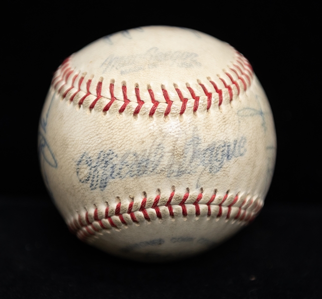 1969 Baltimore Orioles Team Signed Baseball - 12 Signatures - w. Jim Palmer & Brooks Robinson - JSA Auction Letter