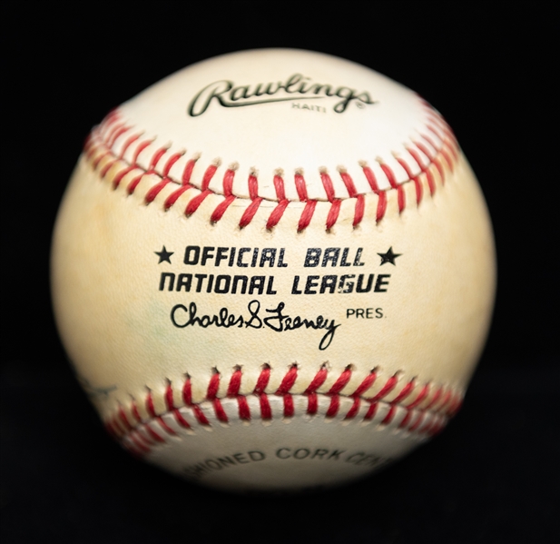 HOFers Hank Aaron & Eddie Mathews Dual Signed Baseball - JSA Auction Letter