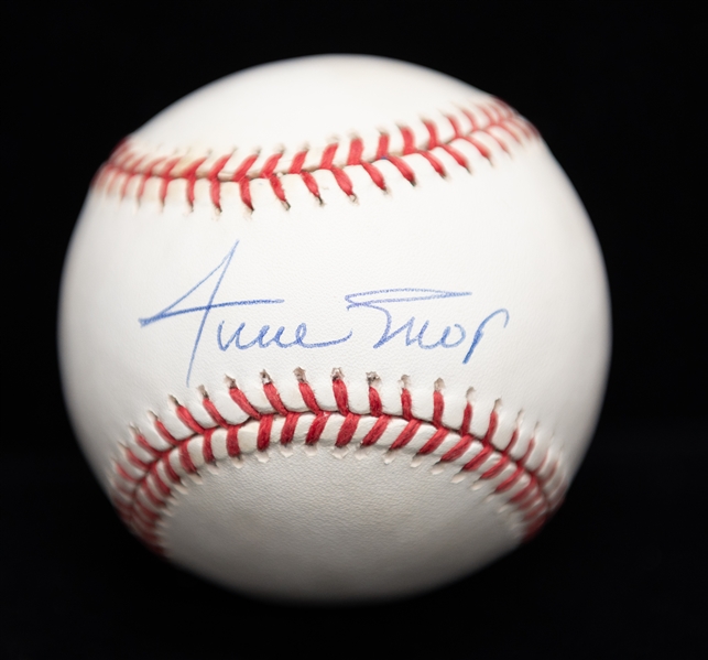 HOFer Willie Mays Single Signed Baseball - JSA Auction Letter