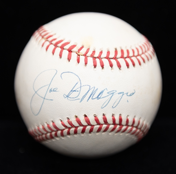 HOFer Joe DiMaggio Single Signed Baseball - JSA Auction Letter