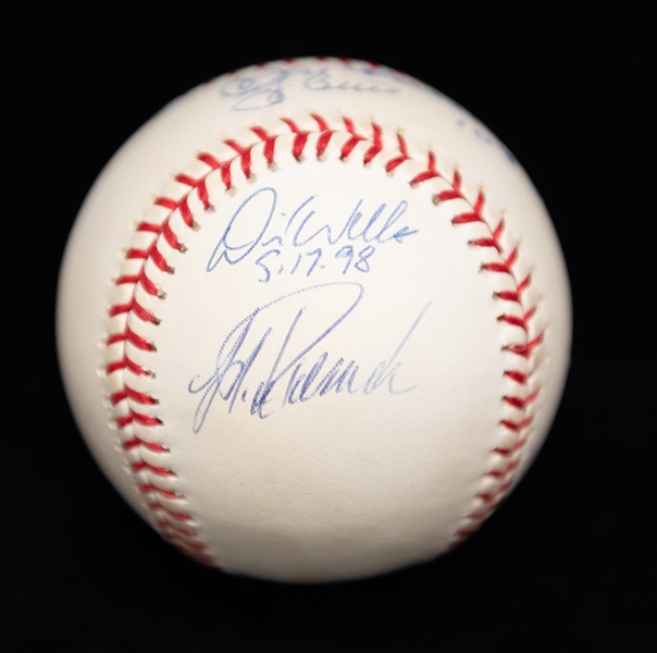 Perfect Game Signed Baseball by 3 Pitcher/Catcher Duos w. HOFer Yogi Berra and Don Larsen #/2000 - JSA Auction Letter 