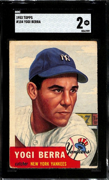 1953 Topps Lot - Whitey Ford (SGC 3.5) & Yogi Berra (SGC 2)