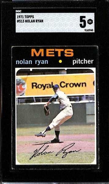 Nolan Ryan Graded Lot - 1970 Topps (SGC 3.5) & 1971 Topps (SGC 5)