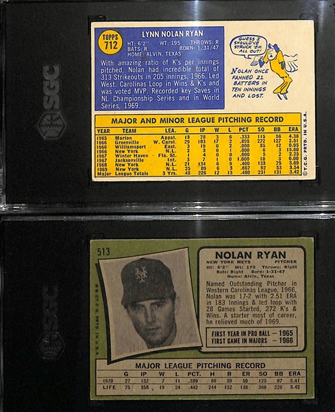 Nolan Ryan Graded Lot - 1970 Topps (SGC 3.5) & 1971 Topps (SGC 5)