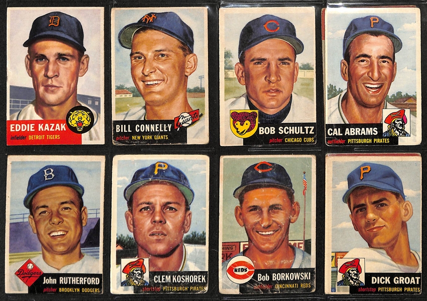 Lot of (100+) 1952-1956 Topps Baseball Cards w. 1954 Warren Spahn