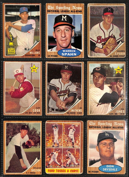 Lot of (250+) 1960-1969 Topps Baseball Cards w. 1960 Stan Musial