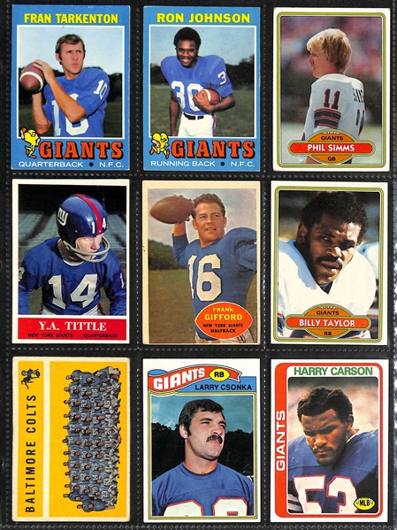 Lot of (45) 1948-1988 Football Cards (Multiple Manufacturers) w. 1973 Topps Franco Harris Rookie Card