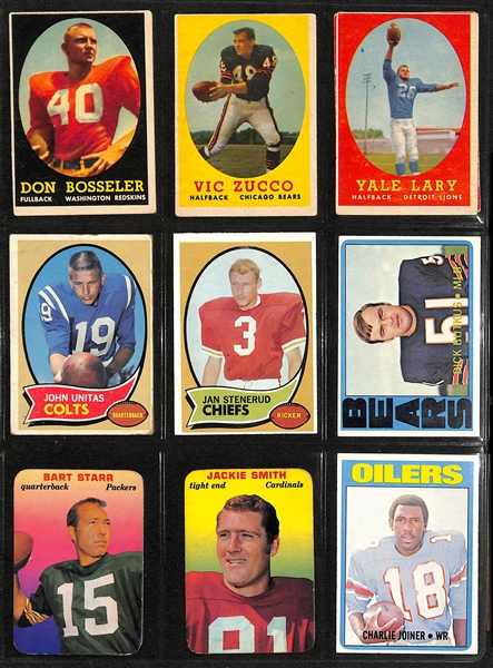 Lot of (90) 1948-1993 Football Cards (Multiple Manufacturers) w. 1948 Bowman Johnny Lujack Rookie Card