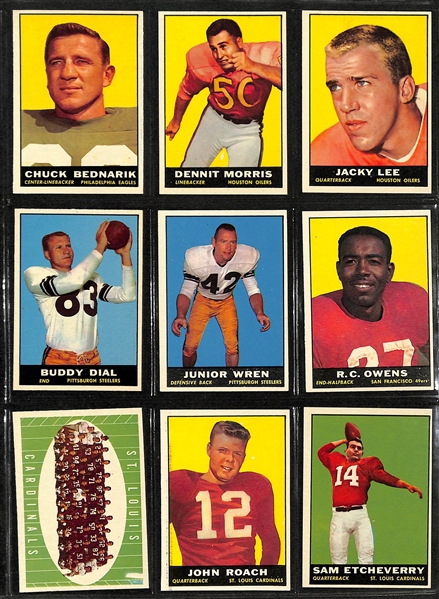 Lot of (70+) 1961 Topps Football Cards w. YA Tittle & Bobby Layne