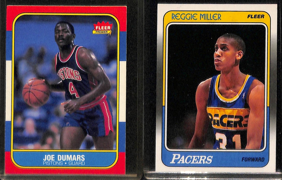 Lot of (22) 1981-1992 Basketball Cards (Multiple Manufacturers) w. 1986 Fleer Isiah Thomas & Chris Mullin Rookie Cards 