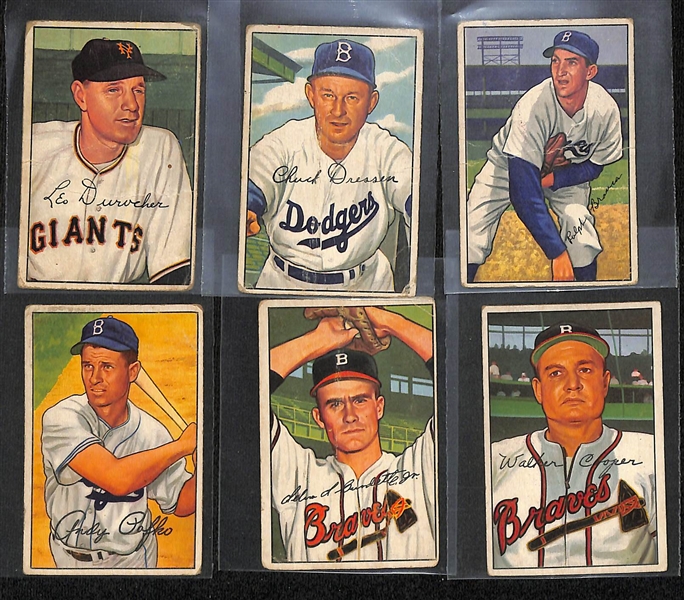 Lot of (100+) 1952 Different Bowman Baseball Cards w. Leo Durocher & Chuck Dressen