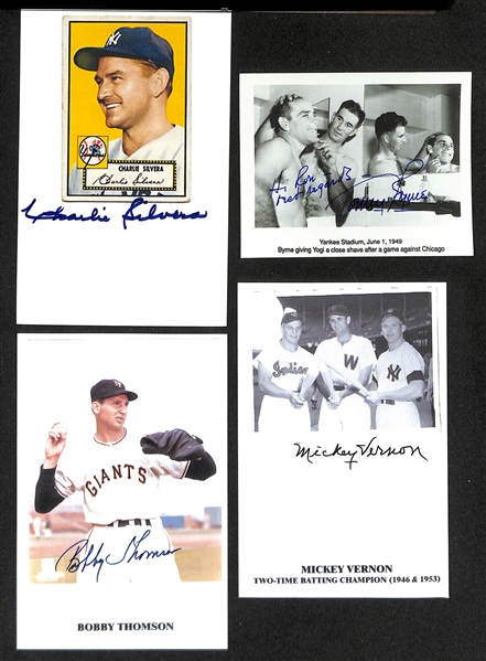 Lot of (24) Signed Baseball Photo Cards w. Stan Musial (JSA COA) & Ken Boyer (PSA/DNA) - JSA Auction Letter