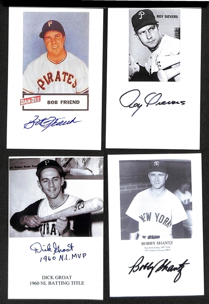 Lot of (24) Signed Baseball Photo Cards w. Stan Musial (JSA COA) & Ken Boyer (PSA/DNA) - JSA Auction Letter