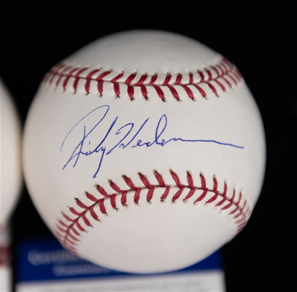 Lot of (2) Autographed Baseballs w. HOFers Frank Thomas (JSA COA) & Rickey Henderson (PSA/DNA)