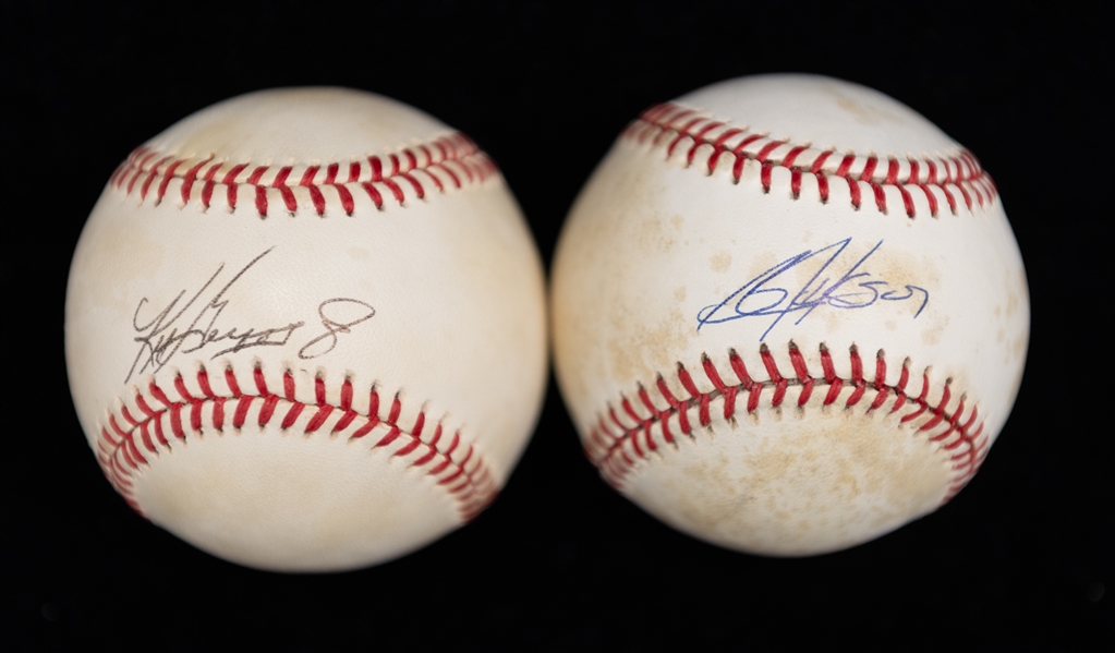 Lot of (2) Autographed Baseballs w. HOFer Ken Griffey Jr. & Bo Jackson - JSA Auction Letter