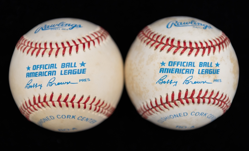 Lot of (2) Autographed Baseballs w. HOFer Ken Griffey Jr. & Bo Jackson - JSA Auction Letter