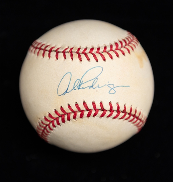 Alex Rodriguez Signed Baseball - JSA Auction Letter