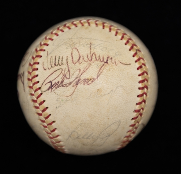 Lot of (2) Autographed Baseballs (Dodgers & 1973 Angels) w. Walt Alston - JSA Auction Letter