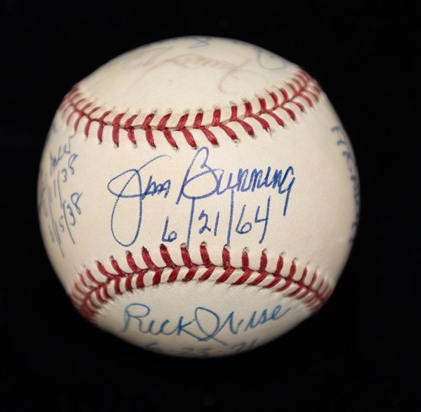 Lot of (3) Single & Multi-Signed Baseballs w. John Dowd, Tug McGraw, & Jim Bunning - JSA Auction Letter